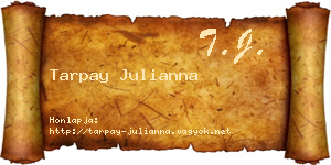Tarpay Julianna névjegykártya